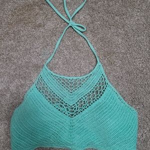 Arizona Jeans, mint green bikini top, size large